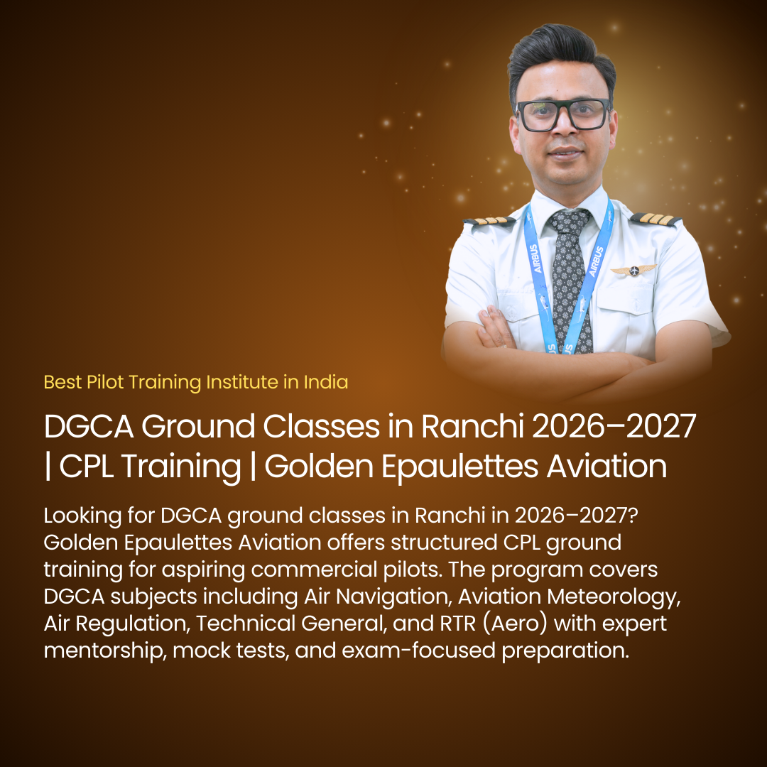 DGCA Ground Classes in Ranchi 2026–2027 | CPL Training | Golden Epaulettes Aviation